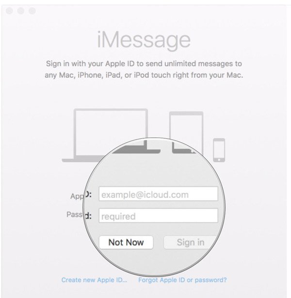 Iniciar sesión en cuenta de iMessage