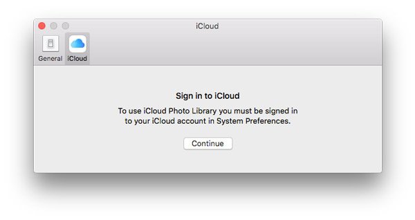 Logga in iCloud Mac