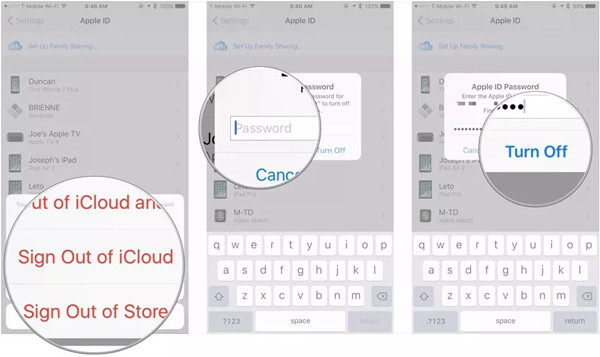 Se déconnecter d'Icloud