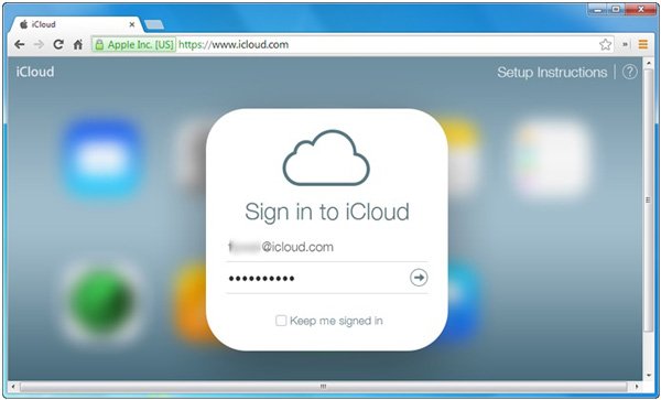 Sign in iCloud