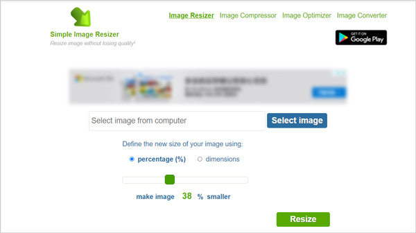 Einfacher Image Resizer