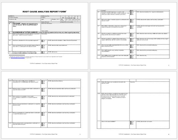 Simple Root Cause Analysis Template