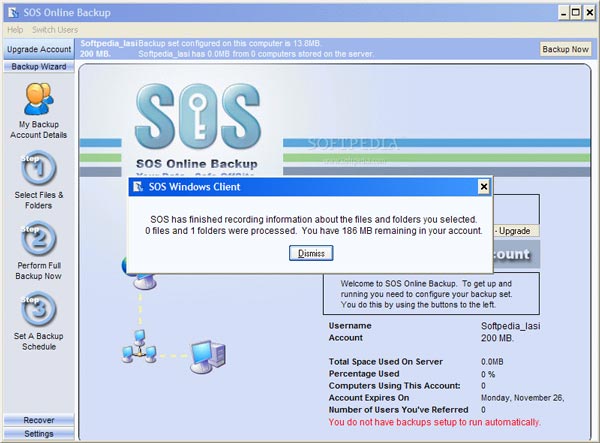SOS Online biztonsági mentés
