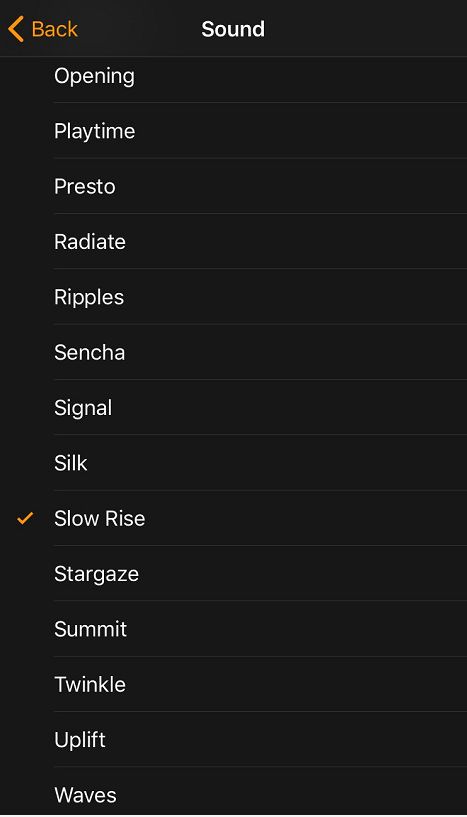 Options sonores