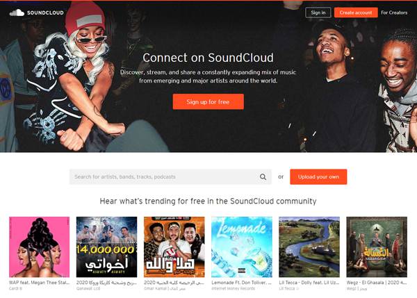 SoundCloud gratis musik