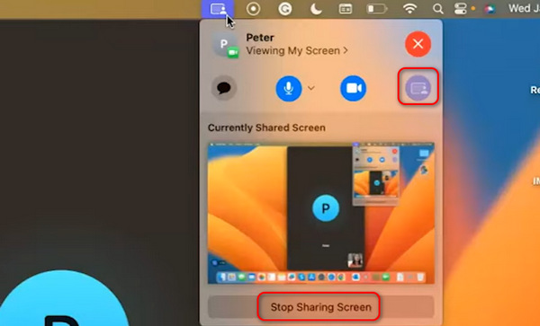 Stop Share Screen Facetime Mac