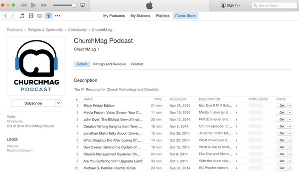 Subscribe to iTunes podcast