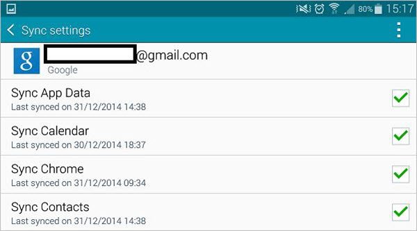 Synchroniseer Contacten Google