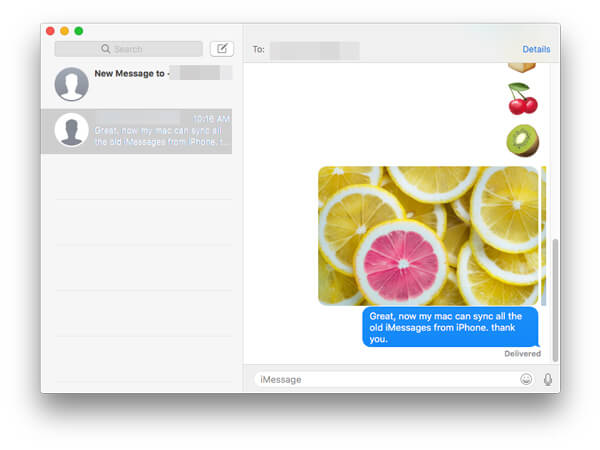 Sincronize o iPhone iMessages no Mac