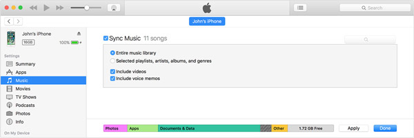 Sincronizza iDevice con iTunes