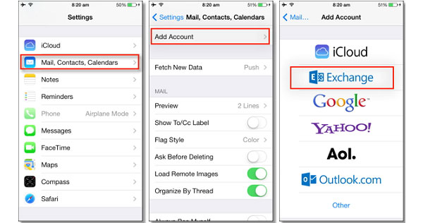 Sincronizar Outlook con iPhone a través de Exchange