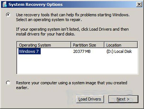 System Recovery Options