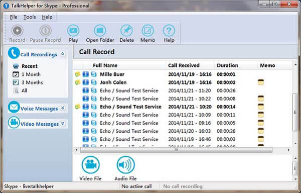 TalkHelper Call Recorder für Skype