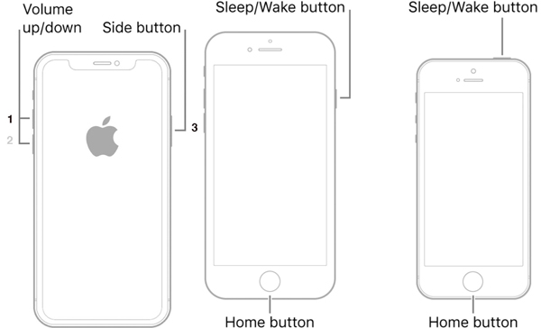 Erzwinge den Neustart des iPhone