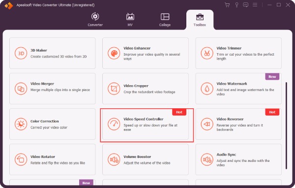 Contrôleur de vitesse vidéo Toolbox