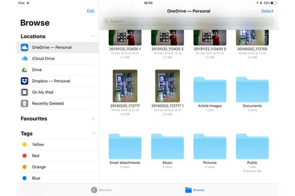 Sincronizza foto su iPad con il servizio Cloud