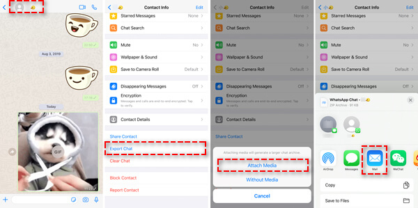 Transferencia a través de chat por correo electrónico