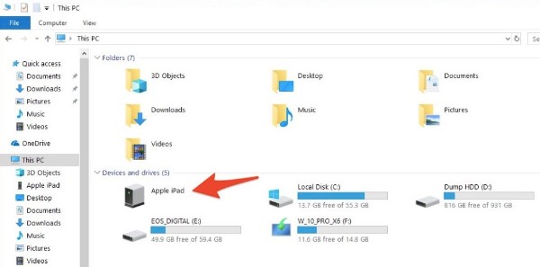 Overfør videoer med Windows Utforsker