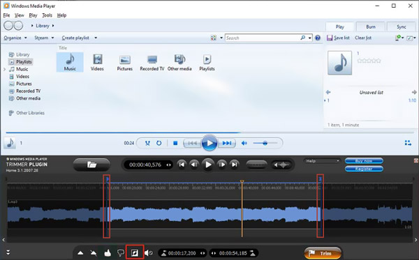 Trim en MP3-fil i Windows Media Player