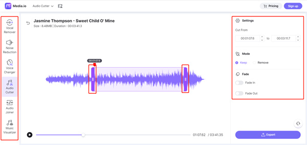 Trim MP3 Media Io Online Audio Cutter