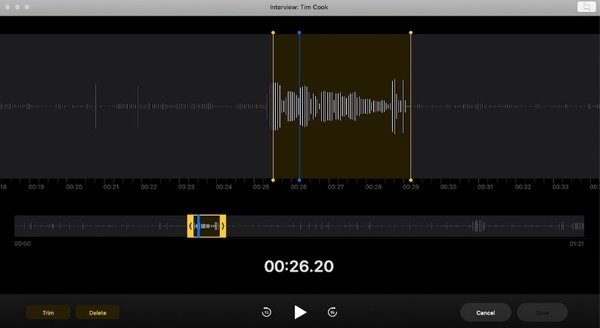 Trim Voice Memos on Mac