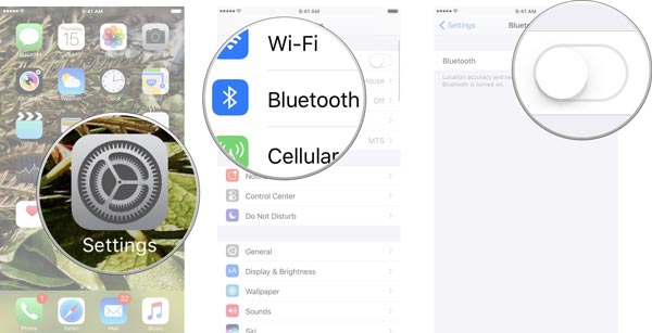 Éteignez le Bluetooth