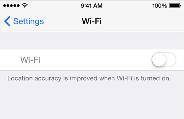 Wi-Fiをオフにする