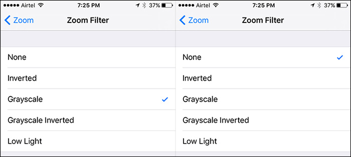 Sluk zoomfilter