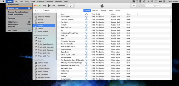 Schalten Sie den iCloud Music Library Mac ein