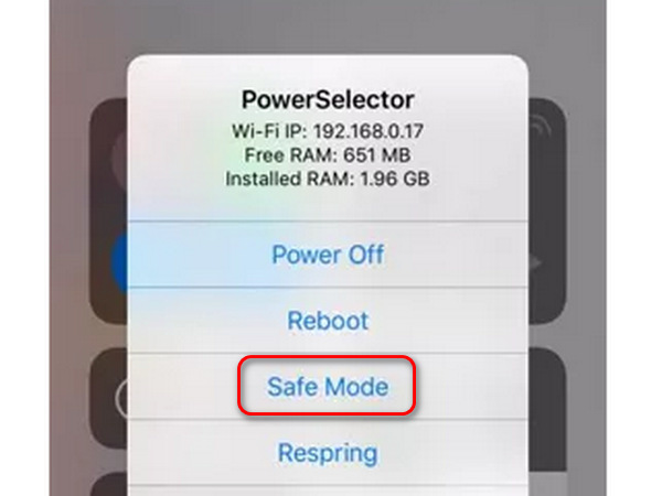 Включите безопасный режим iPhone