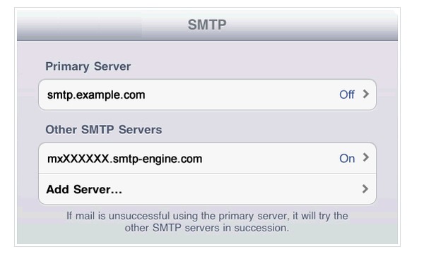 Kapcsolja be az összes SMTP-t