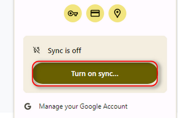 Aktivieren Sie „Chrome synchronisieren“.