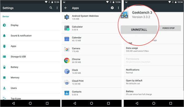 Uninstall App On Android