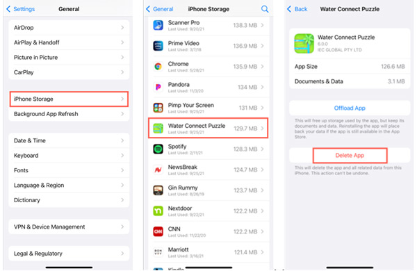 Désinstaller les applications sur iPhone à partir des paramètres