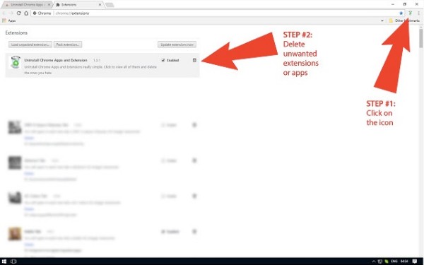 Uninstall Chrome APPs and Extensions
