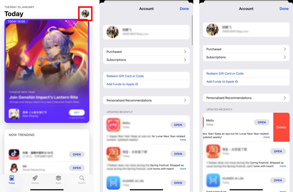 Désinstaller les applications iPhone dans l'App Store