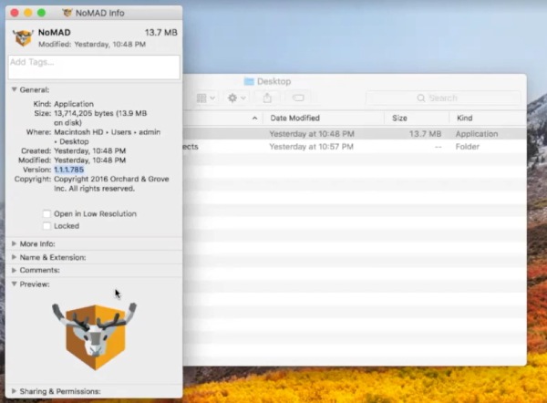 Távolítsa el a Nomadot a Mac rendszerről