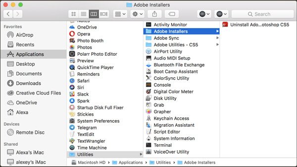 how to uninstall photoshop cs5 mac os x