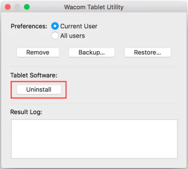 Avinstallera Wacom Tablet Driver på Mac