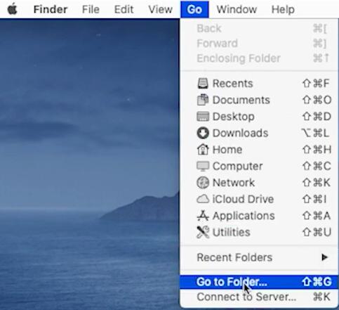 Uninstall Zoom on Mac Go to Folder