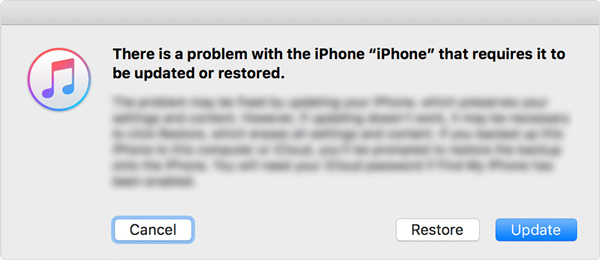 Ξεκλειδώστε το iPhone μέσω του iTunes Restore