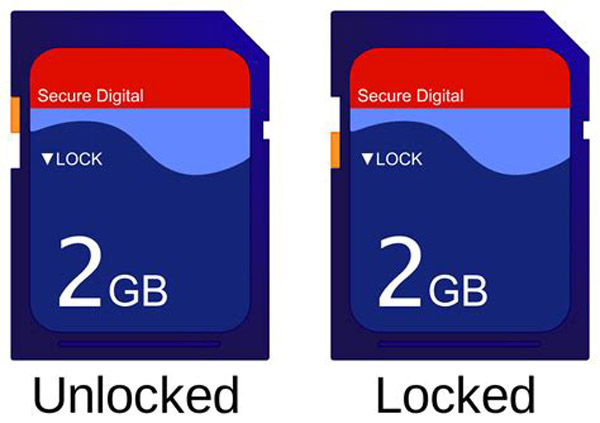 Déverrouiller ou verrouiller votre carte SD