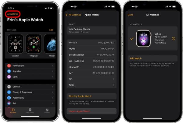 Ontkoppel Apple Watch van iPhone iOS16.2.jpg