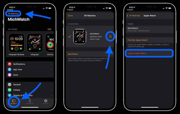 Zrušte spárování Apple Watch na iPhone
