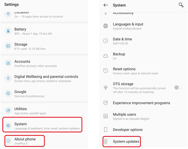 Mettre à jour le logiciel Android pour réparer l'interface utilisateur du système qui ne répond pas