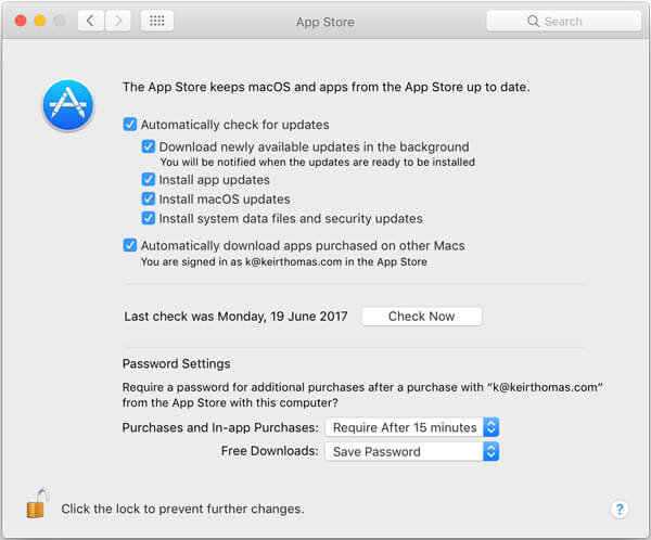 Mettre à jour des applications sur Mac