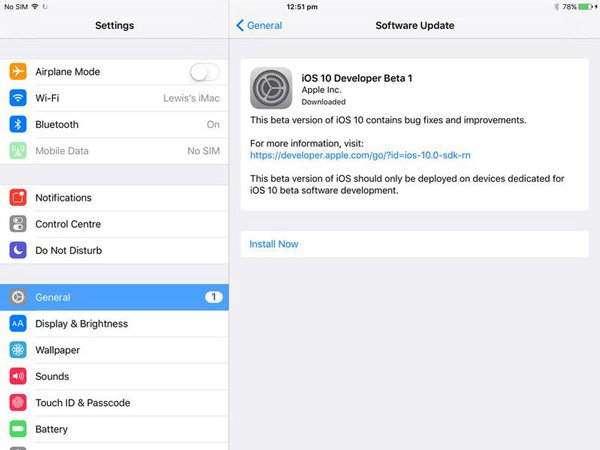 actualización iOS