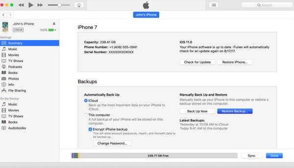 Actualizar iPhone a través de iTunes