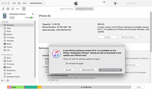 actualización de iTunes