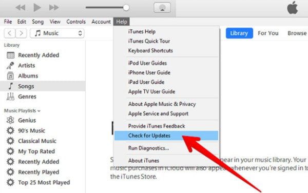 Mettre à jour iTunes sous Windows